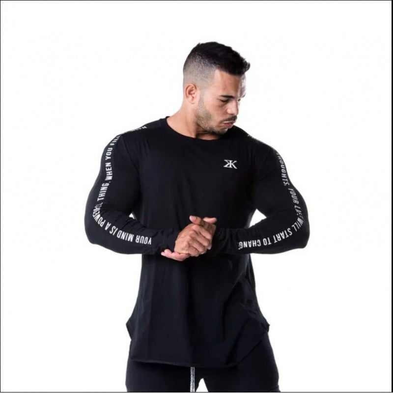 Men's Round Neck Slim Fit Fitness Shirt – Lightweight, Stretchable Gym Tee