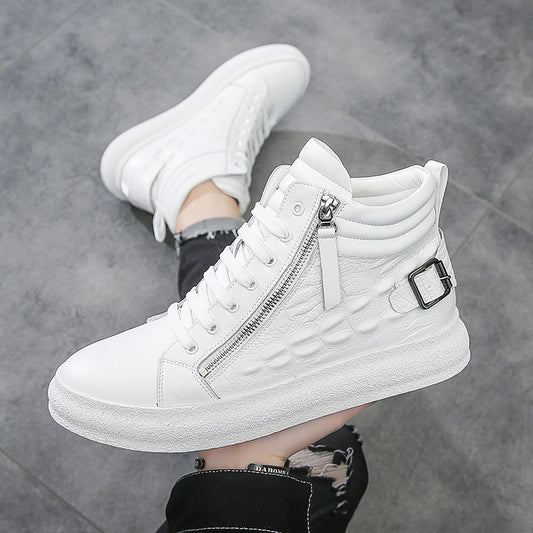 High-top Shoes Leather Casual Shoes  Fashion Shoes