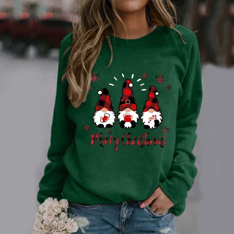 Women's Christmas Hoodie Winter Round Hoodie