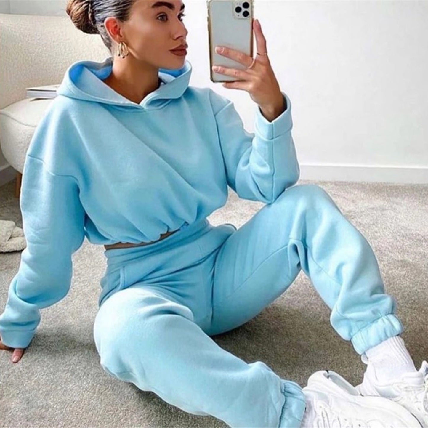 Jogging Suits For Women 2 Piece  Sexy Long Sleeve  Fitness Sportswear