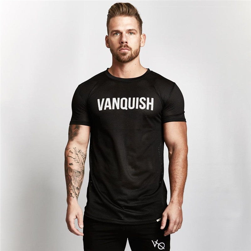 Men's Slim Fit Short Sleeve Workout T-Shirt – Breathable & Athletic Gym Tee