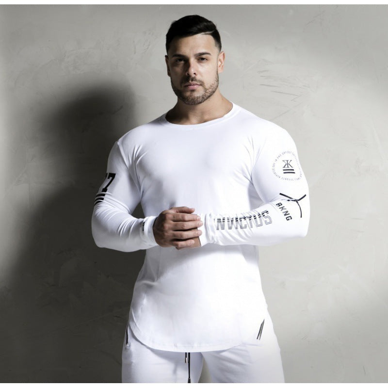 Men's Round Neck Slim Fit Fitness Shirt – Lightweight, Stretchable Gym Tee