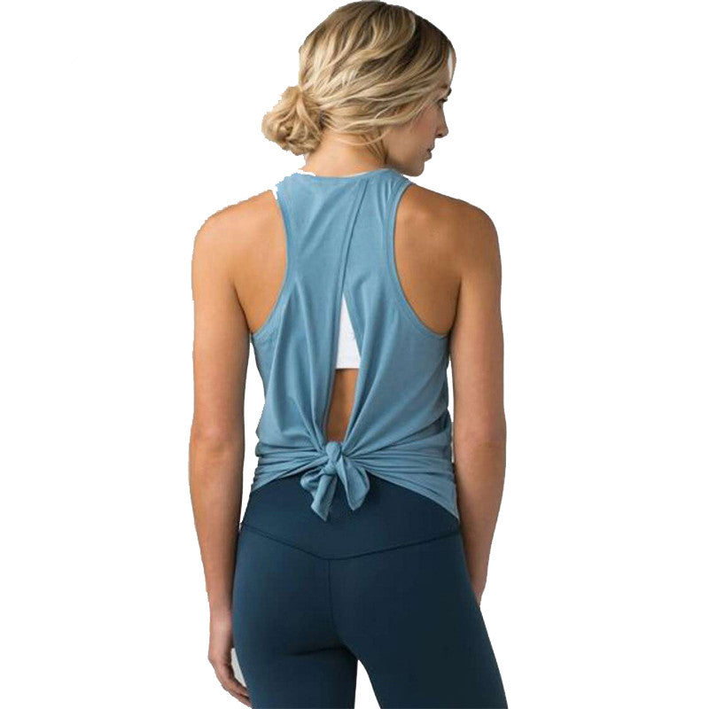 Women Backless Yoga Tank Top Shirt