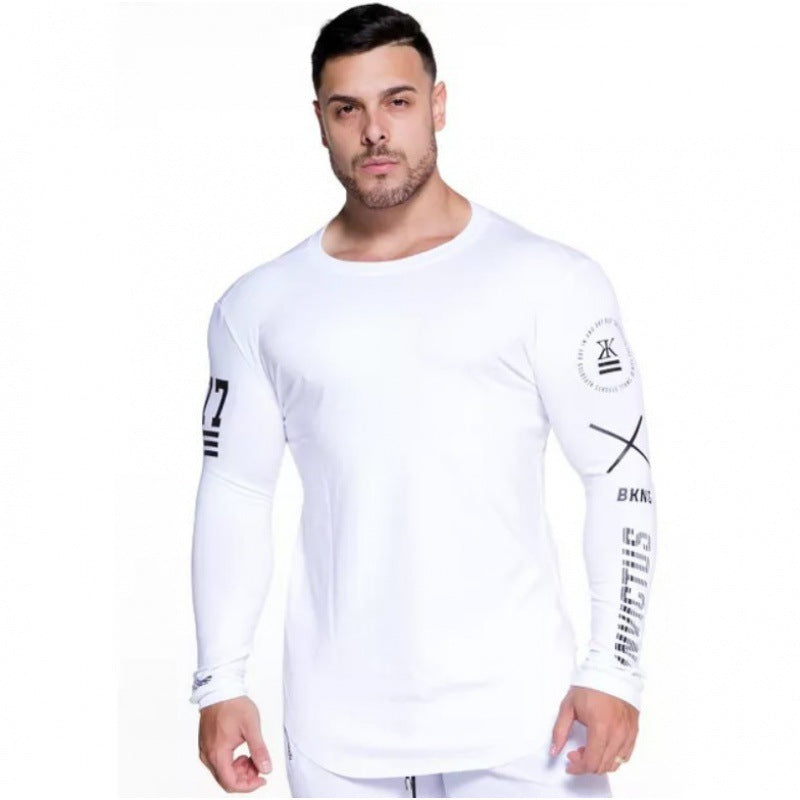 Men's Round Neck Slim Fit Fitness Shirt – Lightweight, Stretchable Gym Tee