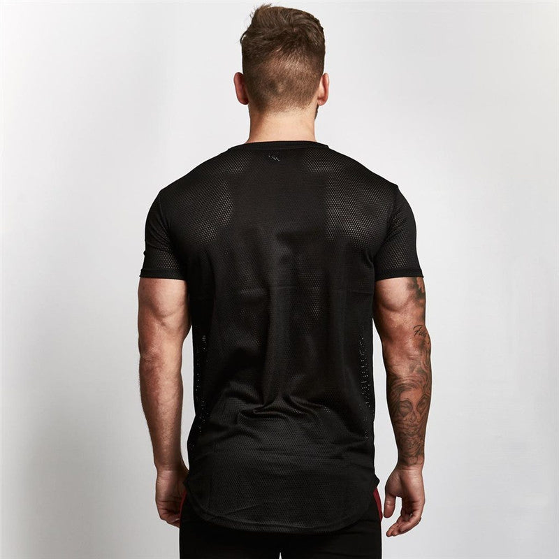 Men's Slim Fit Short Sleeve Workout T-Shirt – Breathable & Athletic Gym Tee