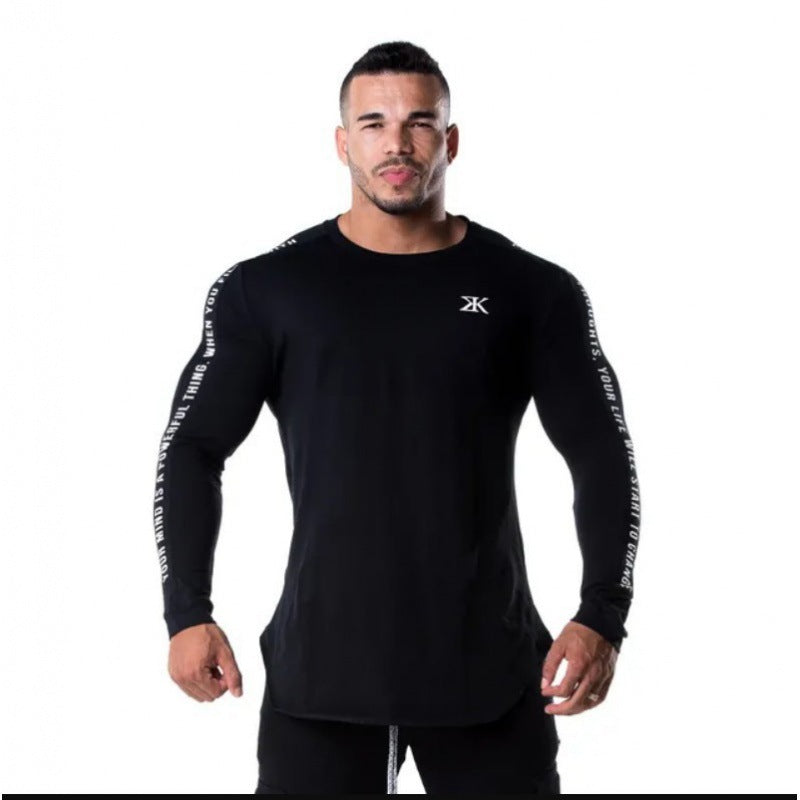 Men's Round Neck Slim Fit Fitness Shirt – Lightweight, Stretchable Gym Tee