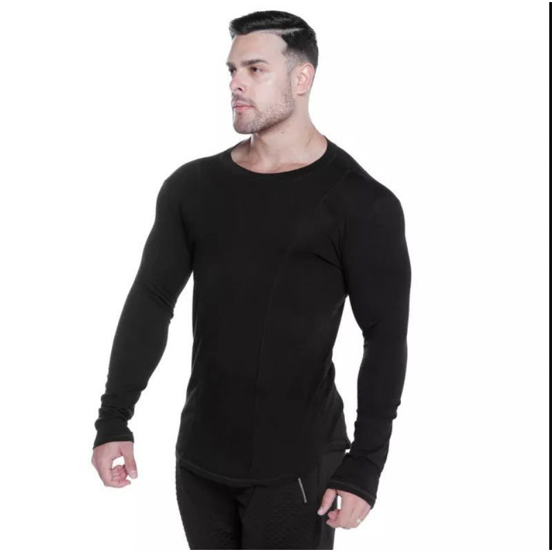 Men's Round Neck Slim Fit Fitness Shirt – Lightweight, Stretchable Gym Tee