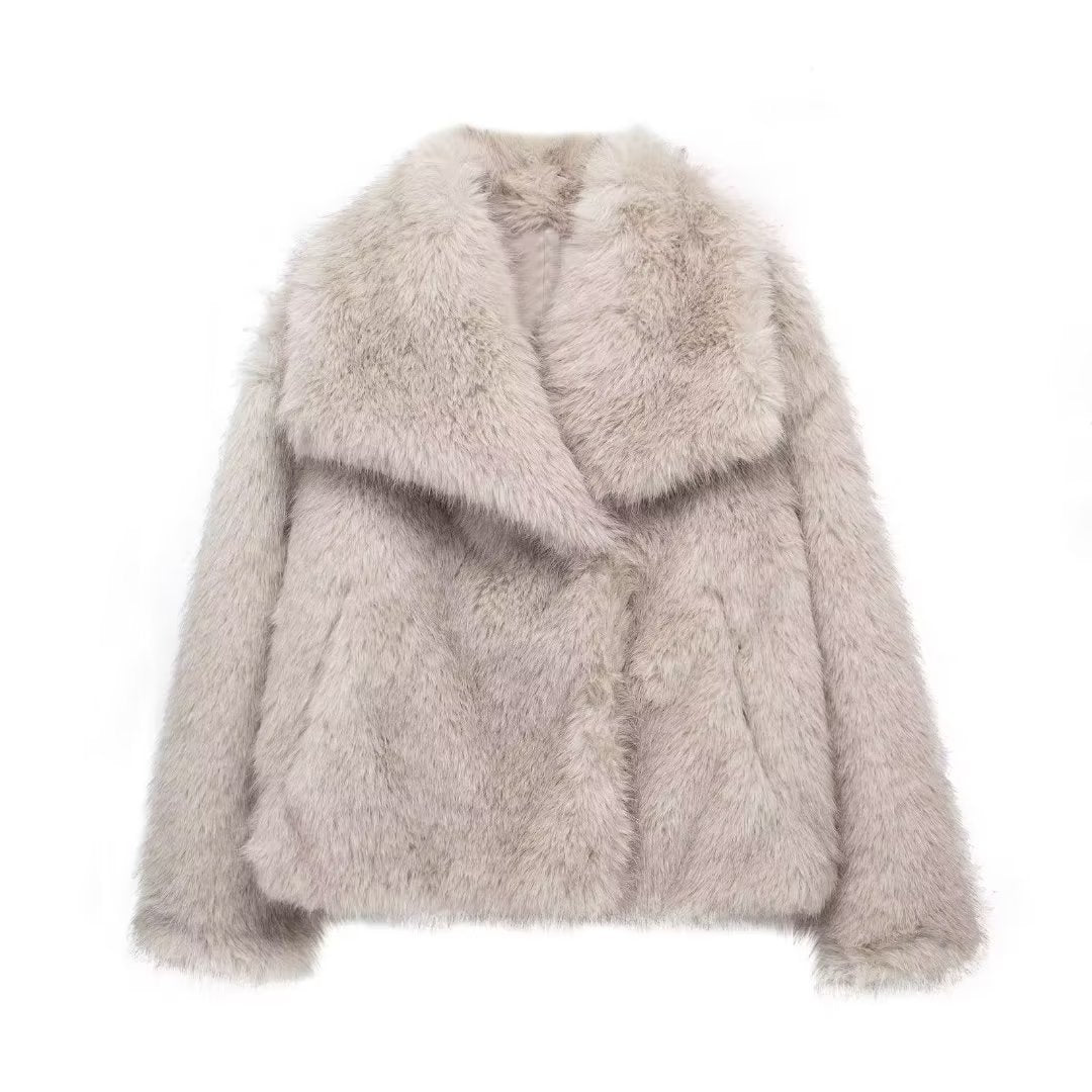 Winter Plush Coat Fashion  Tops Women Clothing